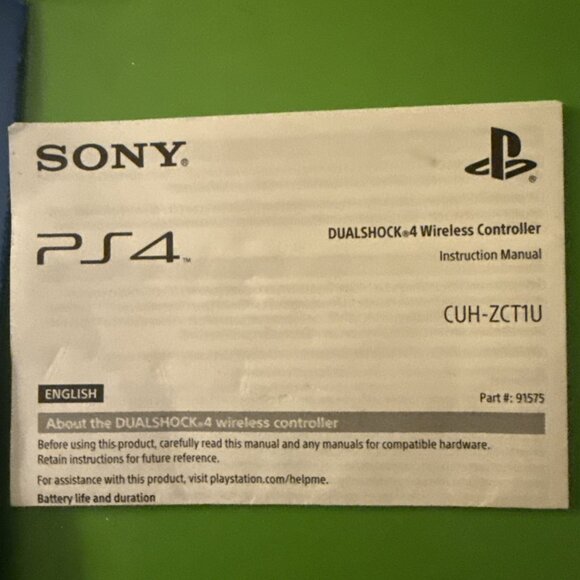 2013 Sony Playstation 4 PS4 Quick Start Safety Guide CUH-ZCT1U - Picture 7 of 7